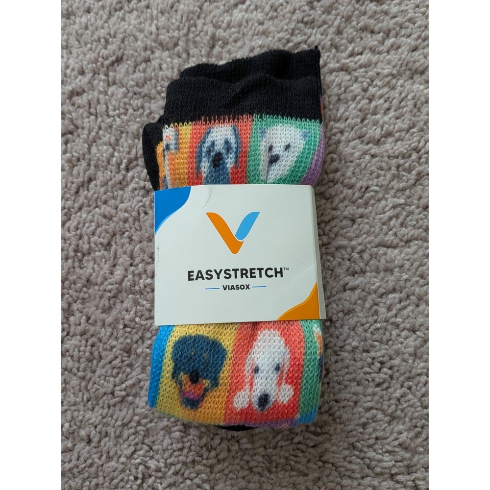 Viasox Easystretch Socks Knee High Dog and Puppies Small/Medium NWT